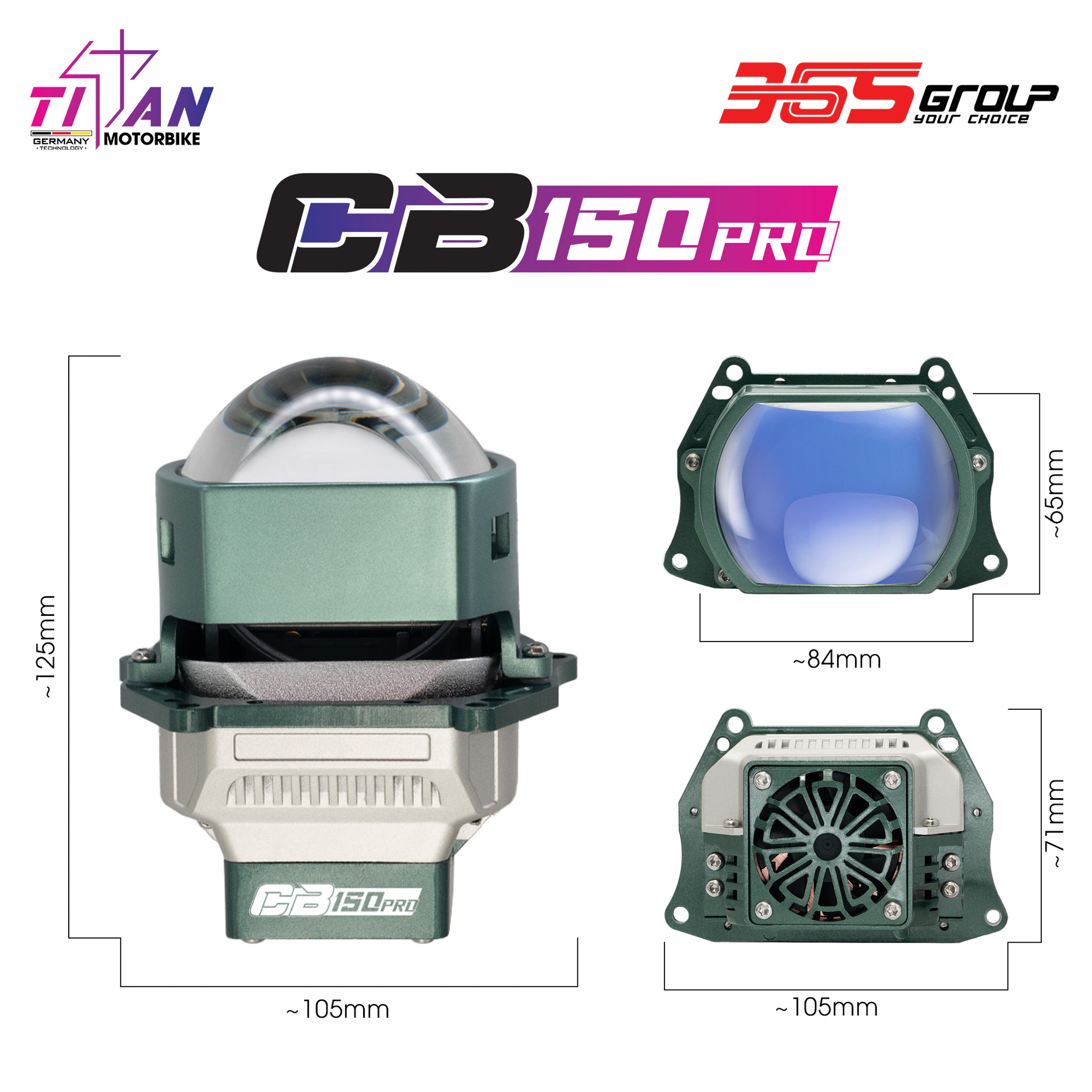 BI LED TITAN MOTO CB150 PRO SQUARE